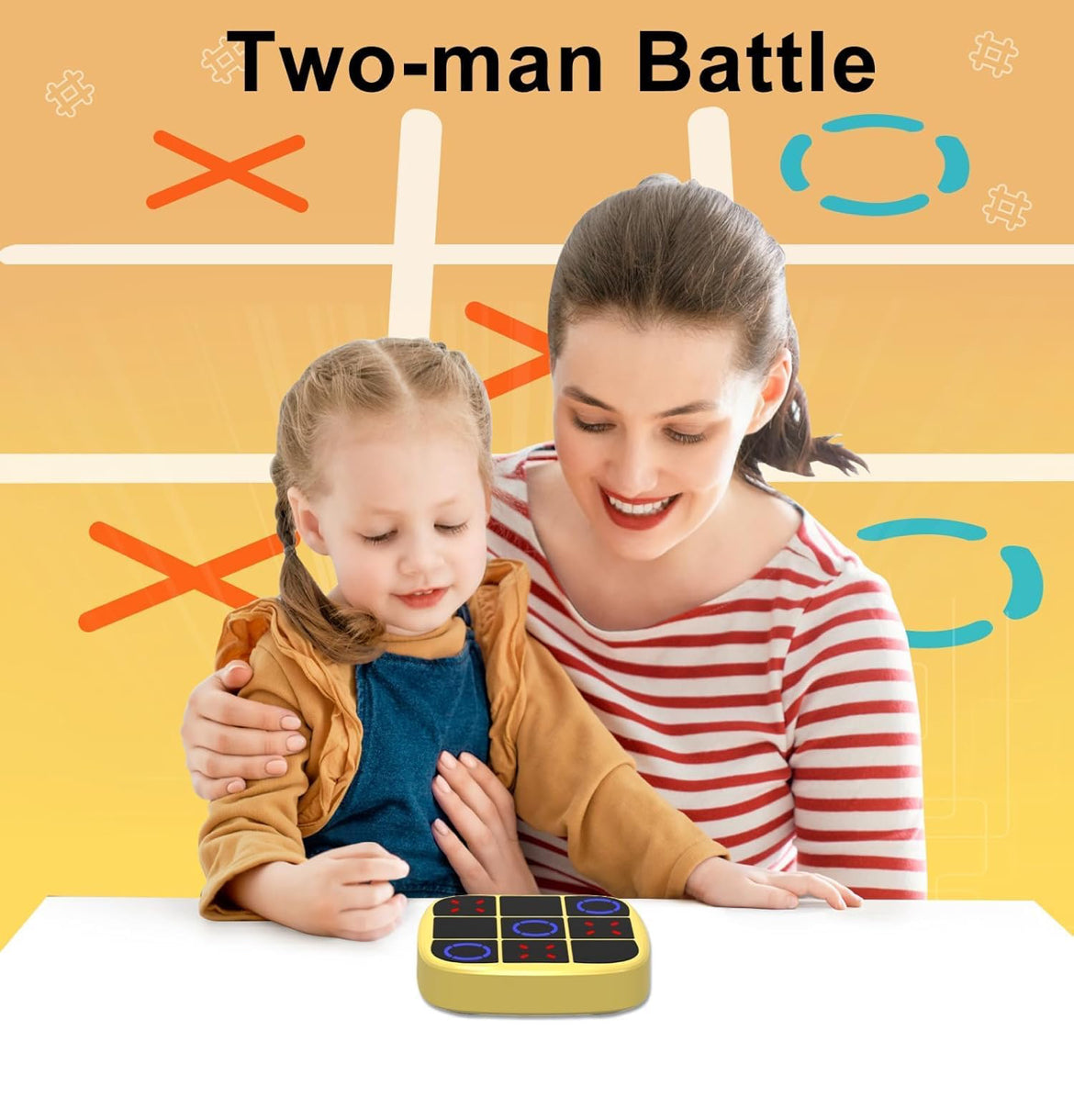 Tic Tac Toe Bolt Game 4-in-1 Handheld Portable Electronic Toy, Educational Board Games Puzzle for Kids and Adults, Perfect for Travel, Road Trips, and Birthday Gifts - Fun Memory Game