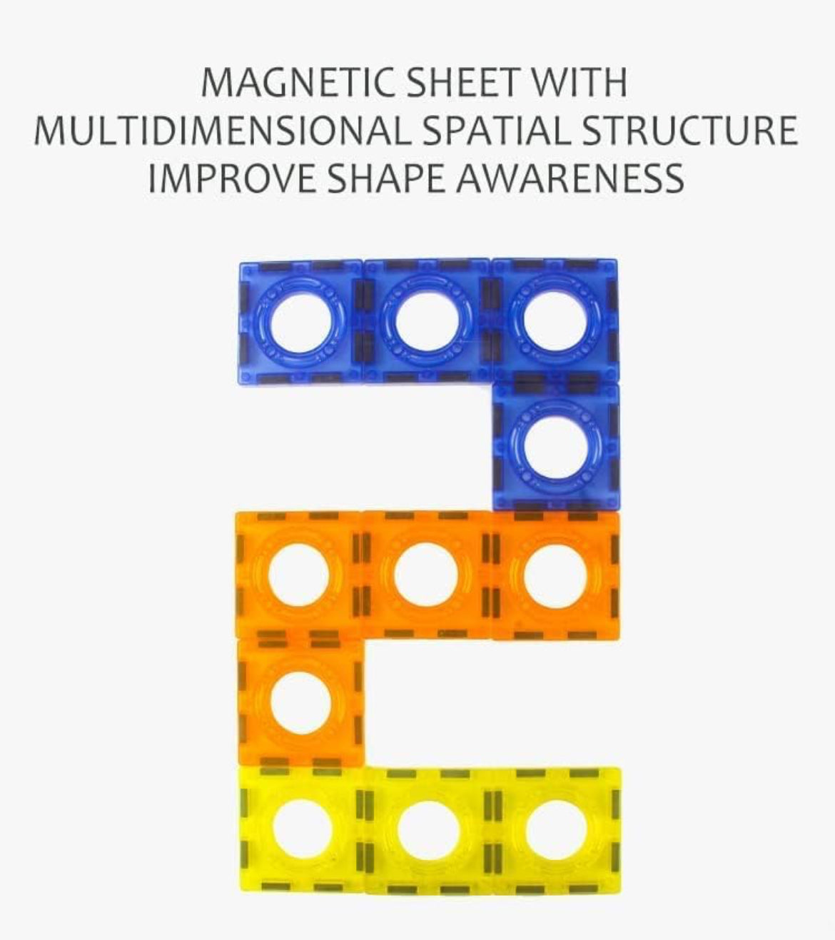 Magnetic Tiles, Yotym 75 Piece Light Magnetic Tiles Building Tile for Kids,3D Clear Educational STEM Toys, Marble Run Blocks Toys for Kids Ages 3+Year Old Boys Girls (Magnetic Marble Run Block Set)