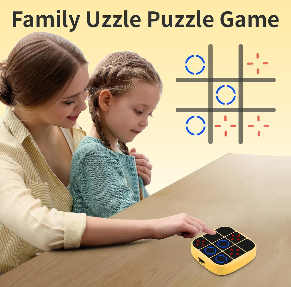 Tic Tac Toe Bolt Game 4-in-1 Handheld Portable Electronic Toy, Educational Board Games Puzzle for Kids and Adults, Perfect for Travel, Road Trips, and Birthday Gifts - Fun Memory Game