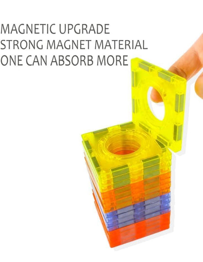 Magnetic Tiles, Yotym 75 Piece Light Magnetic Tiles Building Tile for Kids,3D Clear Educational STEM Toys, Marble Run Blocks Toys for Kids Ages 3+Year Old Boys Girls (Magnetic Marble Run Block Set)