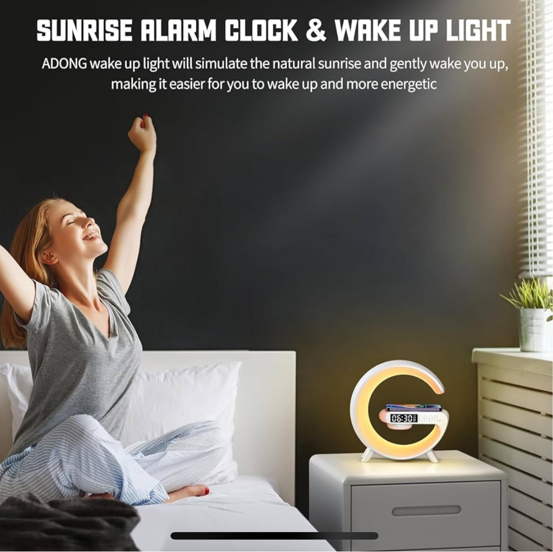 Table Lamp with wireless charger and speaker