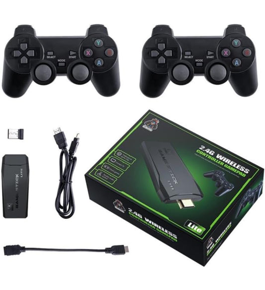 Wireless video games for tv gaming Retro gaming console with Game Stick 1080p Plug & Play TV Video Game Set for 2 player with 9Emulator for Kids & Old School Station Video Game