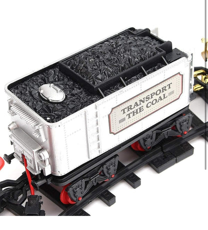 Choo Choo Toy Train with Track, Super Train Toys Choo Choo Vintage Train with Smoke Toy Set, Sound and Real Smoke with Flashlight