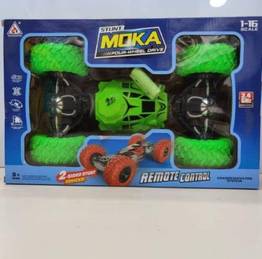 Double Sided Stunt Racing Moka 4-Wheel Drive Off Road Rock Crawler Remote Control Rc Car with 2.4 Ghz for Kids|Boys & Adults|Multicolor