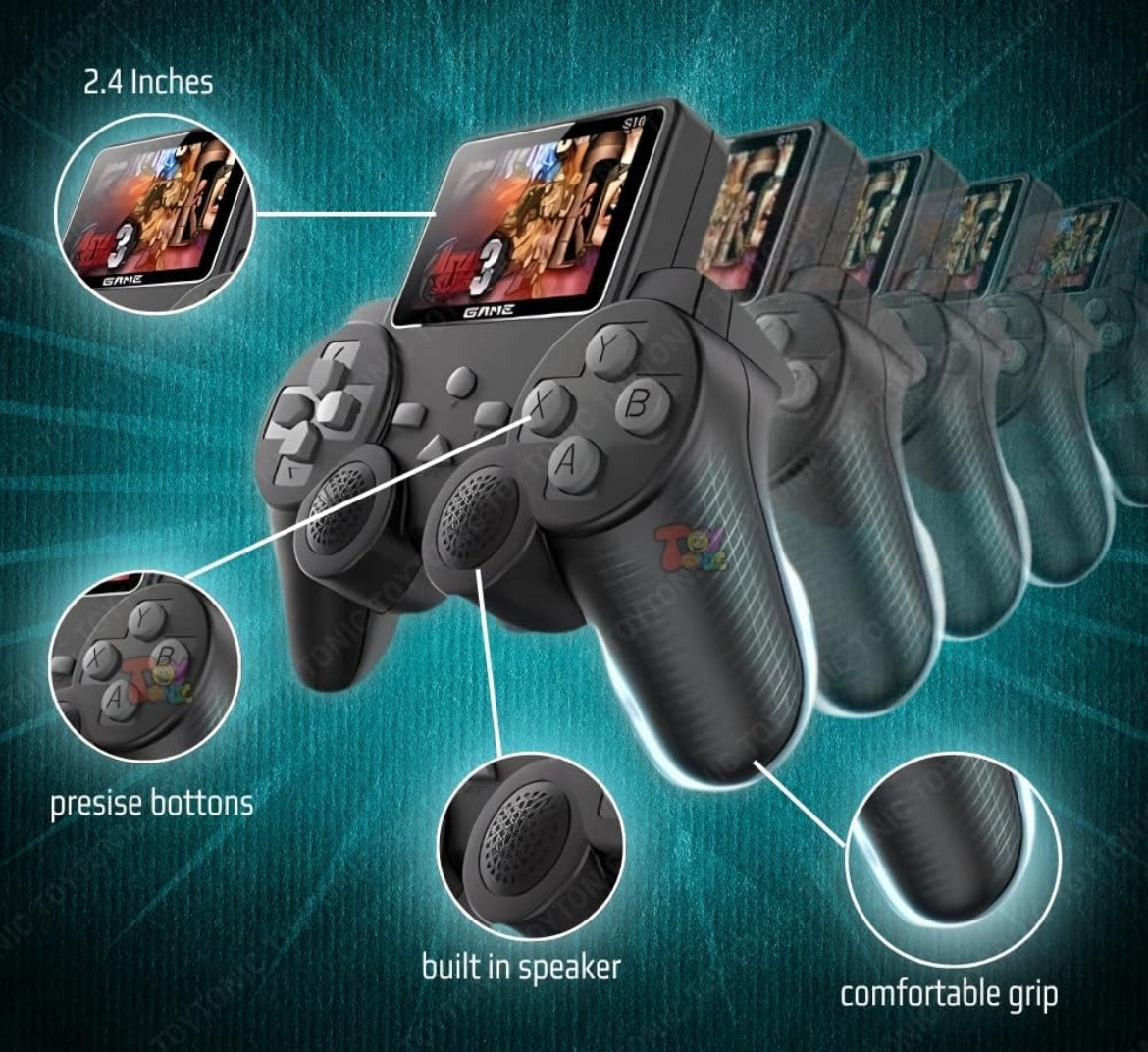 Handheld Gaming Console for Kids & Adults | 520 Classic Built-in Games | Retro Video Game Player | Portable, Rechargeable, TV Output | Toy & Gift for Boys Girls Ages 6-14 | Mini Game Box